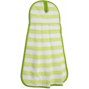 Prosop copii din bumbac pentru fata si maini 52x42 cm Green Stripes imagine