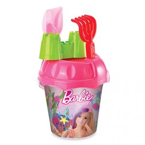 Set de joaca pentru nisip cu galetusa mare si accesorii Barbie Roz imagine