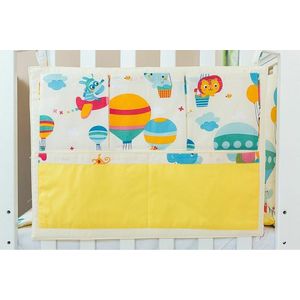 Organizator patut Balonase cu galben KidsDecor din bumbac 35x50 cm imagine