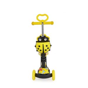 Trotineta evolutiva Moni cu maner parental si sezut Scooter 3 in 1 Lollipop Yellow imagine