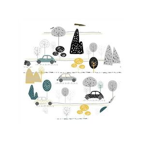 Set 3 cosuri MimiNu rotunde cu volanase Childrens Journey Grey imagine