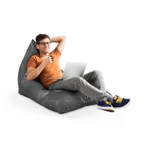 Fotoliu Puf Bean Bag tip Lounge Topografic negru imagine