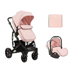 Carucior transformabil 3in1 KikkaBoo Beloved Pink 2023 imagine