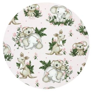 Perna bebelusi MimiNu profilata cu doua fete 23x26 cm Design Velvet Baby Animals Natural imagine