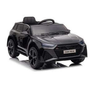 Masinuta electrica cu roti EVA 70W si scaun din piele Audi RS6 Black imagine