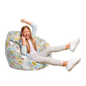 Fotoliu Puf Bean Bag tip Para L multicolor cu frunze imagine