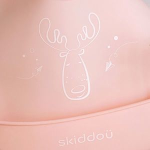 Baveta din silicon Skiddou Smekke Keep Pink imagine