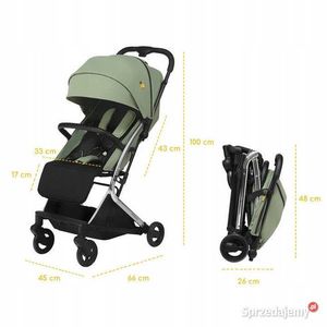 Carucior sport pliabil Skiddou ultracompact pentru calatorii Mikkeli Wild climber Verde imagine