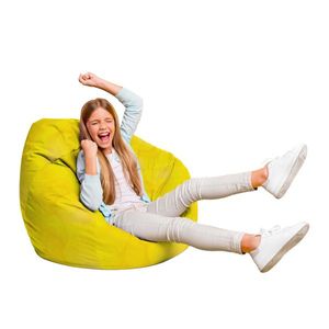 Fotoliu Puf Bean Bag tip Para L abstract galben imagine