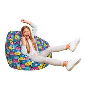 Fotoliu Puf Bean Bag tip Para L smiley cats imagine