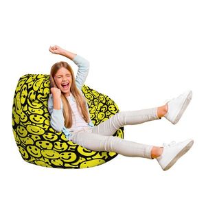 Fotoliu Puf Bean Bag tip Para L smiley galben imagine