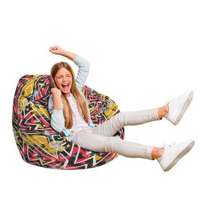 Fotoliu Puf Bean Bag tip Para L graffiti grunge geometric imagine