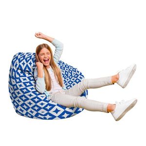 Fotoliu Puf Bean Bag tip Para L oriental stars blue imagine