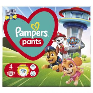 Scutece-chilotel Pampers Pants Patrula Catelusilor Marimea 4, 9-15 kg, 72 buc imagine