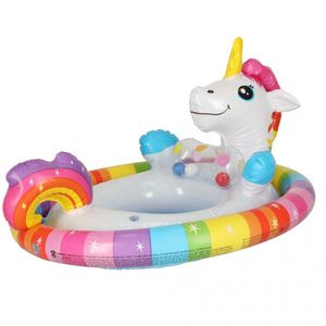 Colac gonflabil pentru inot copii Unicorn Vesel imagine