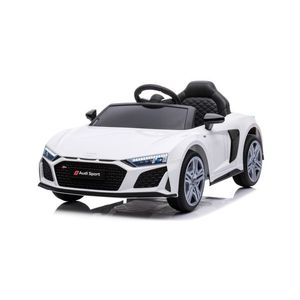 Masinuta electrica 12V cu scaun din piele si roti EVA Audi R8 White imagine