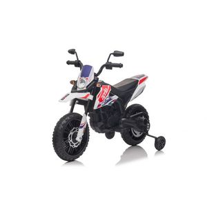 Motocicleta electrica 12V cu roti EVA Aprilia White imagine