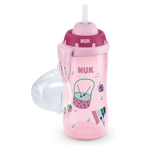 Cana Nuk Flexi 300 ml cu pai moale de la 12 luni roz imagine