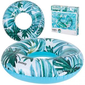 Colac gonflabil Ikonka pentru inot 119 cm Albastru Tropical imagine