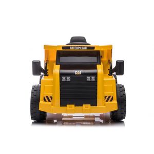 Camion electric 12V cu 2 motoare si telecomanda CAT Caterpillar Yellow imagine