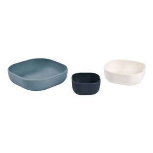 Set 3 boluri din silicon Beaba Night blue imagine