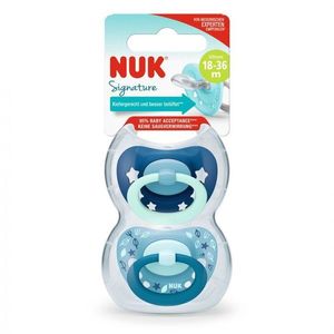 Set 2 suzete Nuk Signature Silicon M3 bleu 18-36 luni imagine