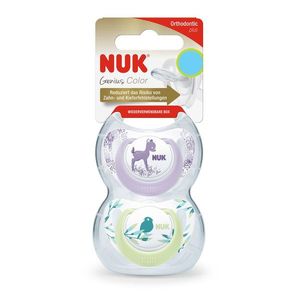 Set 2 suzete Nuk Genius Color Silicon M1 mov 0-6 luni imagine