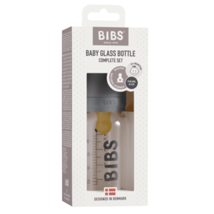 Biberon anticolici din sticla Bibs 110 ml iron imagine