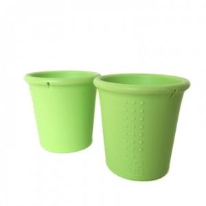 Set 2 pahare din silicon Silikids Lime imagine