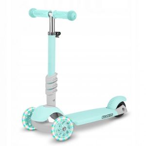 Trotineta 3 in 1 cu scaunel si roti roti cu lumini LED Ricokids Buggy Mint imagine