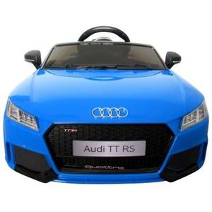 Masinuta electrica copii 70W R-Sport Audi TT albastru scaun de piele si roti Eva , unitate audio cu display si Mp3, functie slow start imagine