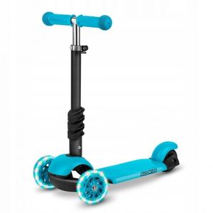 Trotineta 3 in 1 cu scaunel si roti roti cu lumini LED Ricokids Buggy Albastru imagine