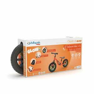 Bicicleta de echilibru Chillafish Charlie Glow cu roti din spuma Eva 10 inch Orange imagine