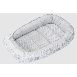 Babynest pentru dormit cu doua fete Nichiduta Minky Grey Own imagine