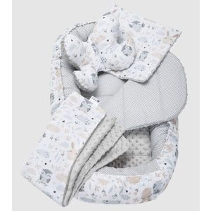 Set 5 in 1 Babynest Nichiduta Minky Grey Owl imagine