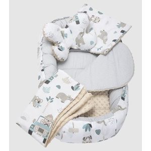 Set 5 in 1 Babynest Nichiduta Minky Beige Safari imagine