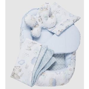 Set 5 in 1 Babynest Nichiduta Minky Blue Deer imagine