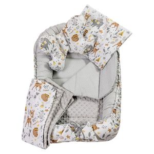 Set 5 in 1 Babynest Nichiduta Minky Grey Fawn imagine