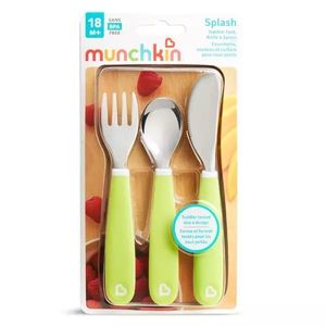 Set 3 tacamuri Munchkin pentru copii Splash 18L+ light green imagine