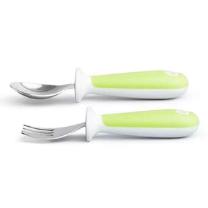 Set furculita si lingurita Munchkin pentru copii Raise 12L+ light green imagine