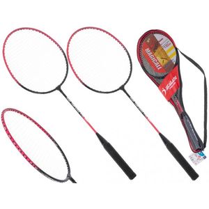 Set Rachete de badminton cu husa Red imagine