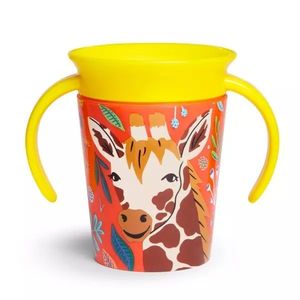 Cana Miracle 360 Munchkin cu manere WildLove 177ml 6L+ giraffe imagine