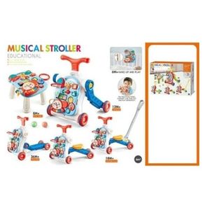 Antepremergator multifunctional 5 in 1 cu maner de impins Musical Stroller imagine