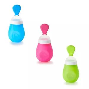 Lingurita cu rezervor Munchkin pentru bebelusi Squeeze 4L+ green imagine