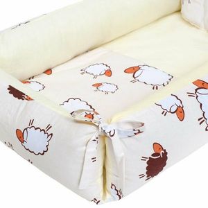 Set 3 piese New Baby baby nest cu paturica si pernuta cu urechi Sheep beige imagine