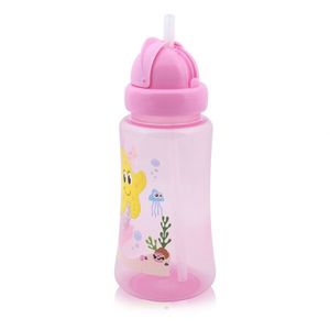 Cana sport cu pai moale 12 luni+ 330 ml Pink imagine