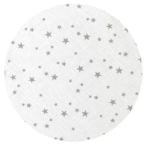 Cearceaf cu elastic MimiNu pentru patut 90x40 cm din bumbac Mini Gray Stars imagine