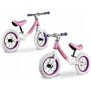 Bicicleta fara pedale Ricokids 760102 alb - roz imagine