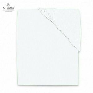 Cearceaf Jerse MimiNu cu elastic pentru pat 160x80 cm White imagine