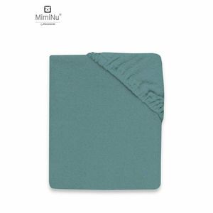 Cearceaf cu elastic MimiNu pentru pat 160x80 cm din terry Nepal Green imagine